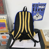Panelled Students Backpack Female Insert Buckles Lady Backpack Large
