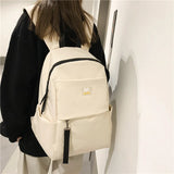 Nylon Cloth Backpack for Women High Storage Books Travel Backpack