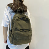 Winter Thicken Canvas Backpack for School&Shopping Travel Bag