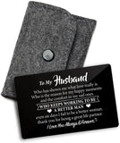 Engraved Metal Wallet Card Inserts From Wife - Black