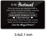 Engraved Metal Wallet Card Inserts From Wife - Black