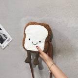 Toast Bread Duck Plush Bag Girl Student Messenger Bag Women Shoulder Bag