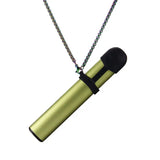 Portable Tobacco Pipe Holder with Flute Pendant Charm Necklace
