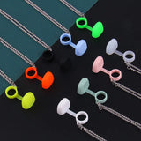 Portable Tobacco Pipe Holder with Flute Pendant Charm Necklace