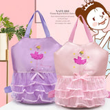Toddler Ballet Dance Bag for Girls 2-6 Years - Lace Embroidered Shoulder