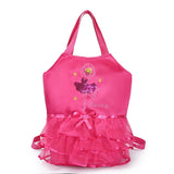 Toddler Ballet Dance Bag for Girls 2-6 Years - Lace Embroidered Shoulder