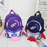 Rocket Kids School Bag Kindergarten Cartoon Bagpack Shoulder School Bags