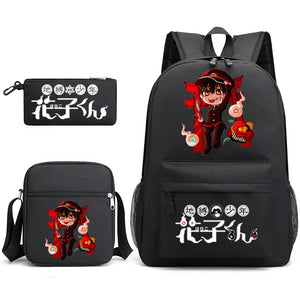 Hanako 3pcs Schoolbag Backpack Children Pencil Box Anime Backpack