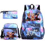 Hanako 3pcs Schoolbag Backpack Children Pencil Box Anime Backpack