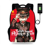 Hanako-kun USB Backpack for Teenagers School Bags Laptop Mochila