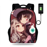 Hanako-kun USB Backpack for Teenagers School Bags Laptop Mochila