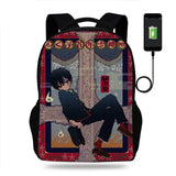 Hanako-kun USB Backpack for Teenagers School Bags Laptop Mochila