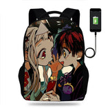 Hanako-kun USB Backpack for Teenagers School Bags Laptop Mochila
