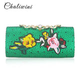 Flower Flap Pearl Chain Evening Wedding Bag Handbag Phone Wallet