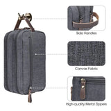 Canvas Toiletry Bag Gray Lightweight Shaving Bag