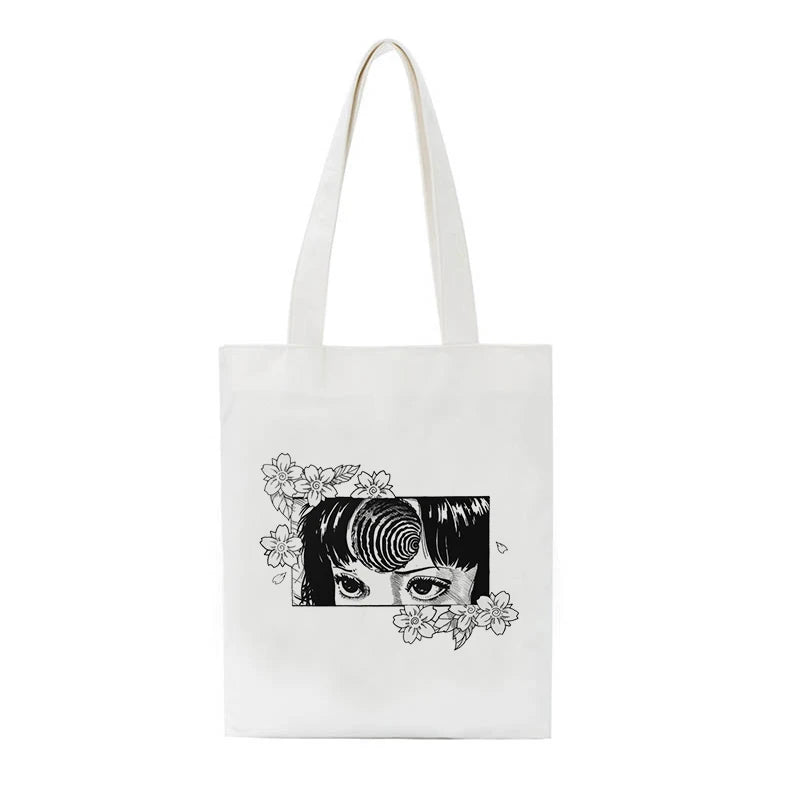 Tomie Japanese Horror Shoulder Bag Large-Capacity Harajuku Shopper
