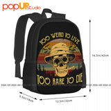 Too Weird To Live Too Rare To Die Pattern Backpack