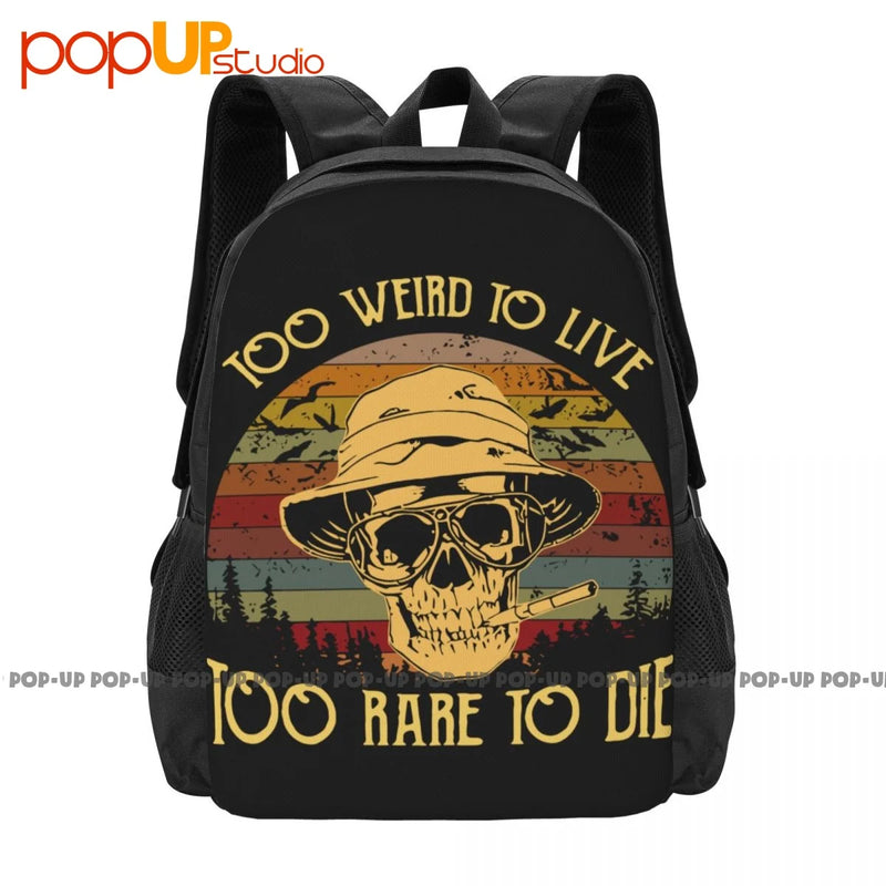 Too Weird To Live Too Rare To Die Pattern Backpack