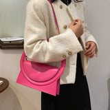Round Handle Bag Clutch Bag Lady Crossbody Shoulder Bag