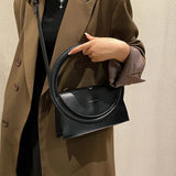 Round Handle Bag Clutch Bag Lady Crossbody Shoulder Bag