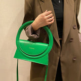 Round Handle Bag Clutch Bag Lady Crossbody Shoulder Bag