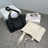 Top Shopper Shoulder Bags For Women Soft Cotton Nylon Shopping Bags Canvas Totes