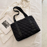 Top Shopper Shoulder Bags For Women Soft Cotton Nylon Shopping Bags Canvas Totes