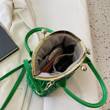 Shoulder Bag Women Crossbody Shell Clutch Purse Green Handbag
