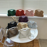 Triangle Handbag Pleated Shoulder Bag for Women Clutch Purses