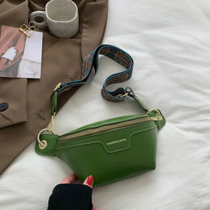 Leather Fanny Pack Female Chest Bag Belt Purse Women Shoulder Crossbody