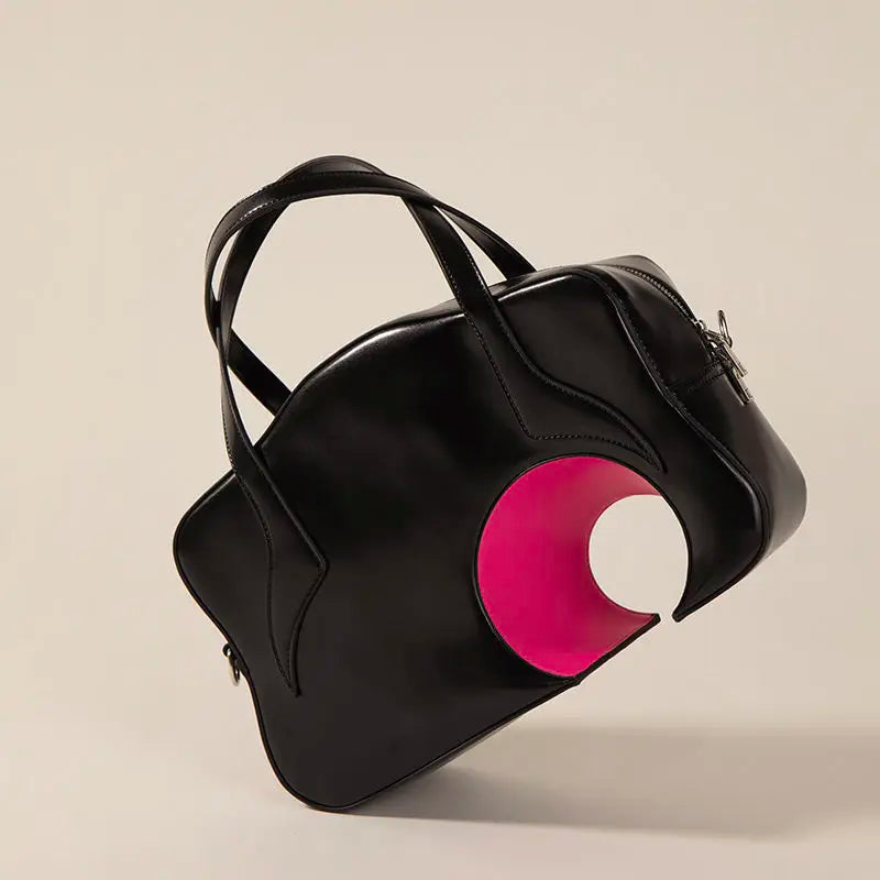 Vintage French Style Shoulder Bag Wide Strap Crossbody Bag