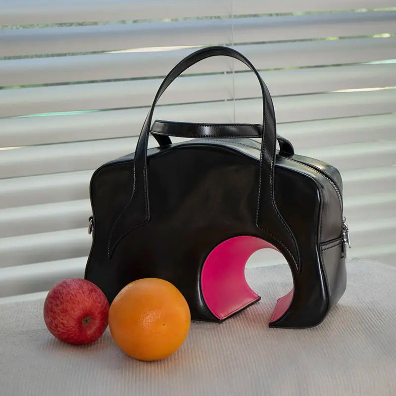 Vintage French Style Shoulder Bag Wide Strap Crossbody Bag