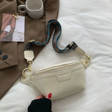 Women Green Leather Fanny Pack Lady Waist Bag