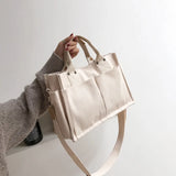 Canvas Crossbody Handbag Large Capacity Shoulder Bag for Women