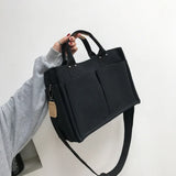 Canvas Crossbody Handbag Large Capacity Shoulder Bag for Women