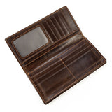 Dragon Embossed Long Wallet Cowskin Leather Men's Purse