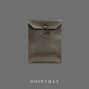 Leather Laptop Sleeve Bag 13 Inch Notebook Business Handbag Briefcase