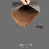 Leather Laptop Sleeve Bag 13 Inch Notebook Business Handbag Briefcase
