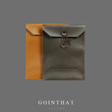 Leather Laptop Sleeve Bag 13 Inch Notebook Business Handbag Briefcase