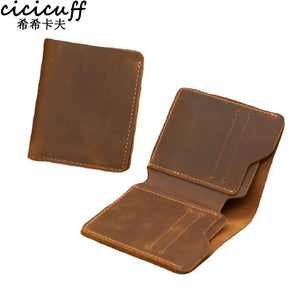 Leather Men's Wallet Retro Driver Licence Wallet Durable Portfel Male Purse