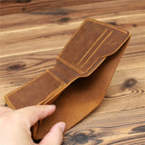 Leather Men's Wallet Retro Driver Licence Wallet Durable Portfel Male Purse