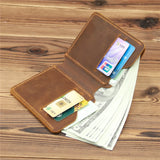 Leather Men's Wallet Retro Driver Licence Wallet Durable Portfel Male Purse