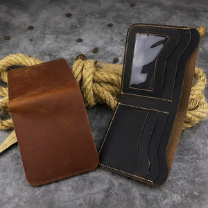 Top Leather Men's Wallet Retro Wallet for Men Durable Real Leather