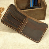 Retro Leather Men's Wallet Genuine Real Leather Portfel Male Purse