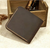 Retro Leather Men's Wallet Genuine Real Leather Portfel Male Purse