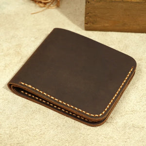 Retro Leather Men's Wallet Genuine Real Leather Portfel Male Purse
