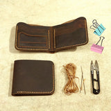 Retro Leather Men's Wallet Genuine Real Leather Portfel Male Purse