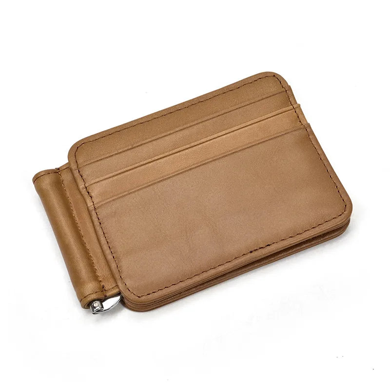 Leather Men's Wallets Retro Money Wallet for Men Durable Real Cow Leather
