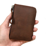 Leather Men's Wallet Retro Durable Real Leather Purse for Men Women