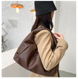 Soft Leather Top Handle Bag for Women Clutch Purse Dumpling Shoulder Bag